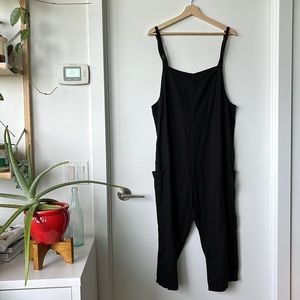 Black Linen Romper